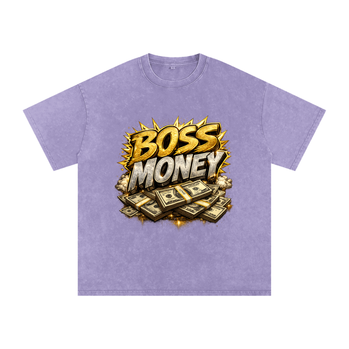 Snow Washed Oversized Cotton T-Shirt