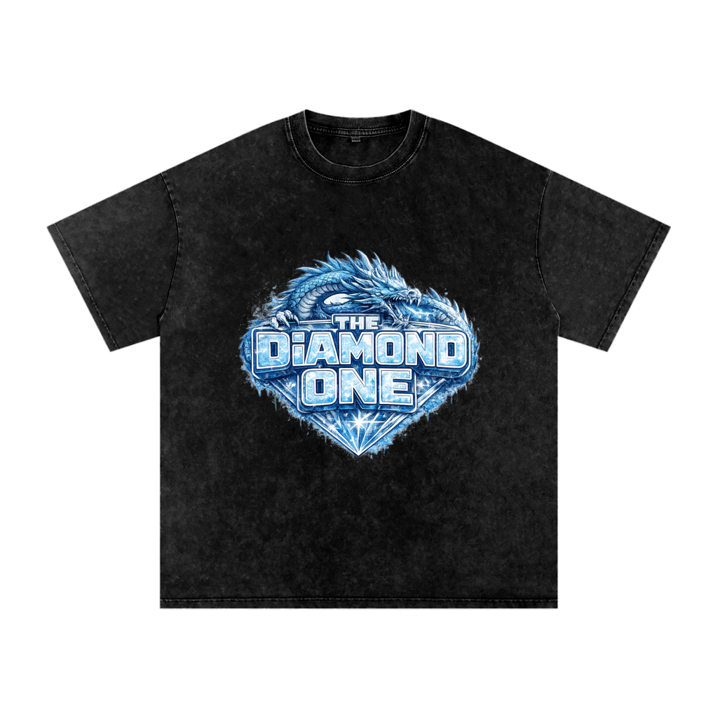 Snow Washed Oversized Cotton T-Shirt