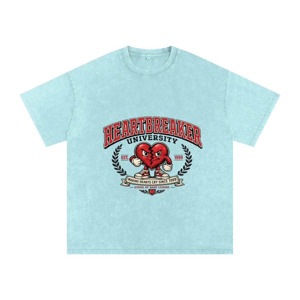 Snow Washed Oversized Cotton T-Shirt