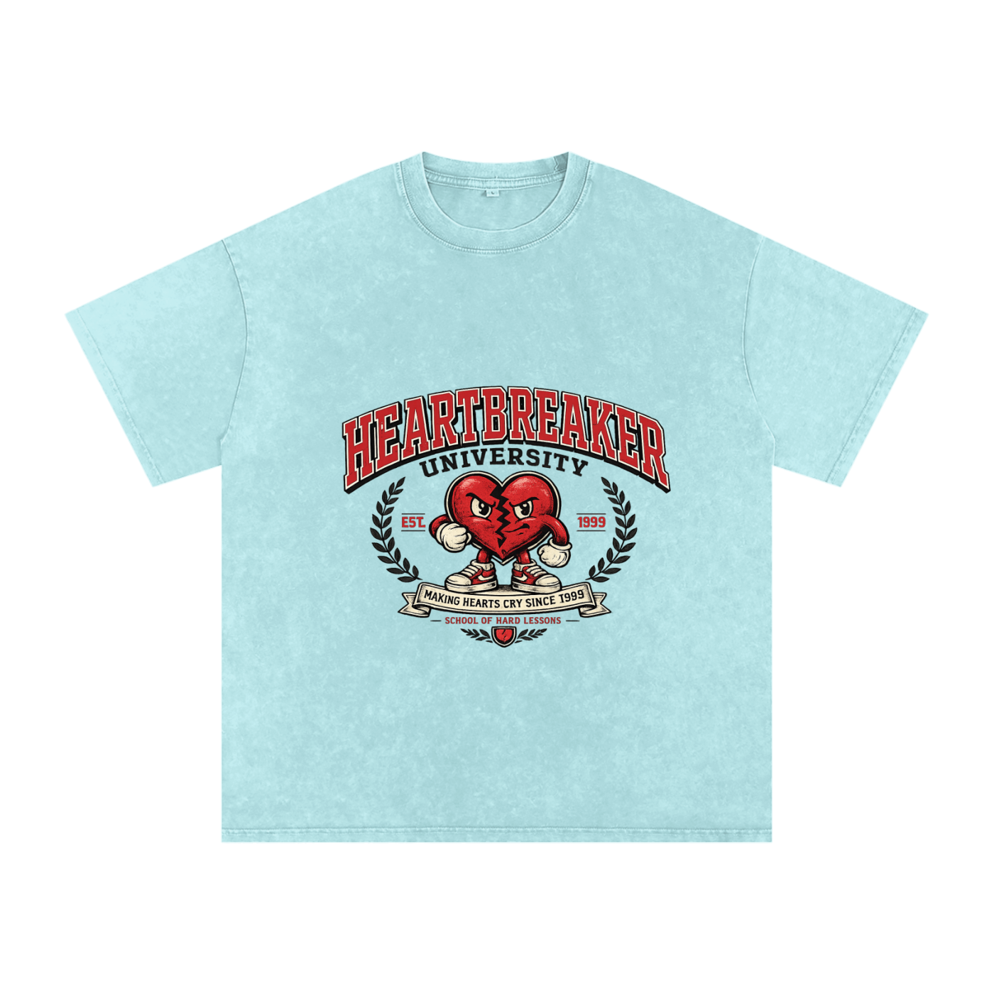 Snow Washed Oversized Cotton T-Shirt