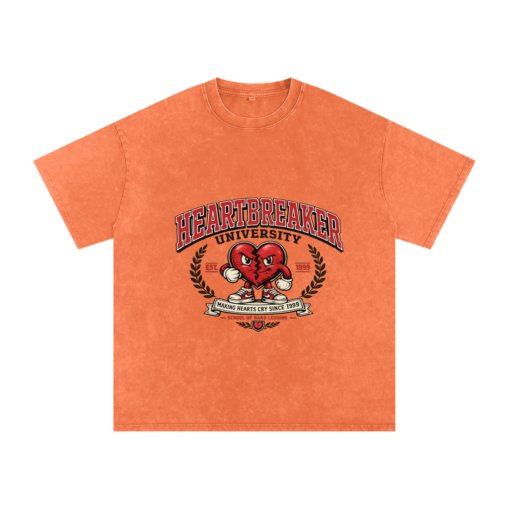 Snow Washed Oversized Cotton T-Shirt