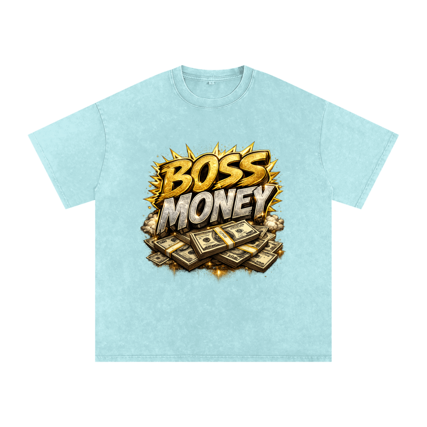 Snow Washed Oversized Cotton T-Shirt
