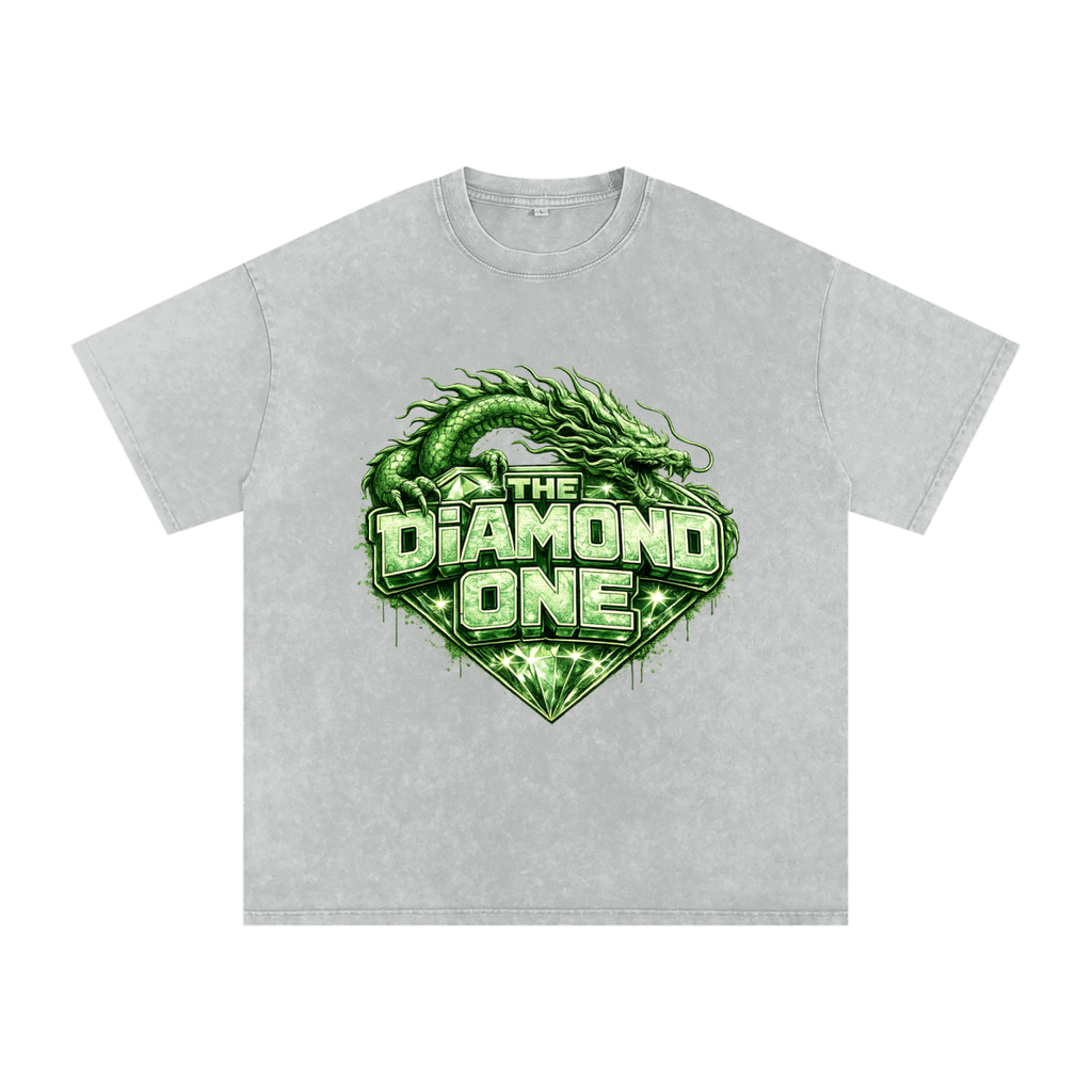 Snow Washed Oversized Cotton T-Shirt