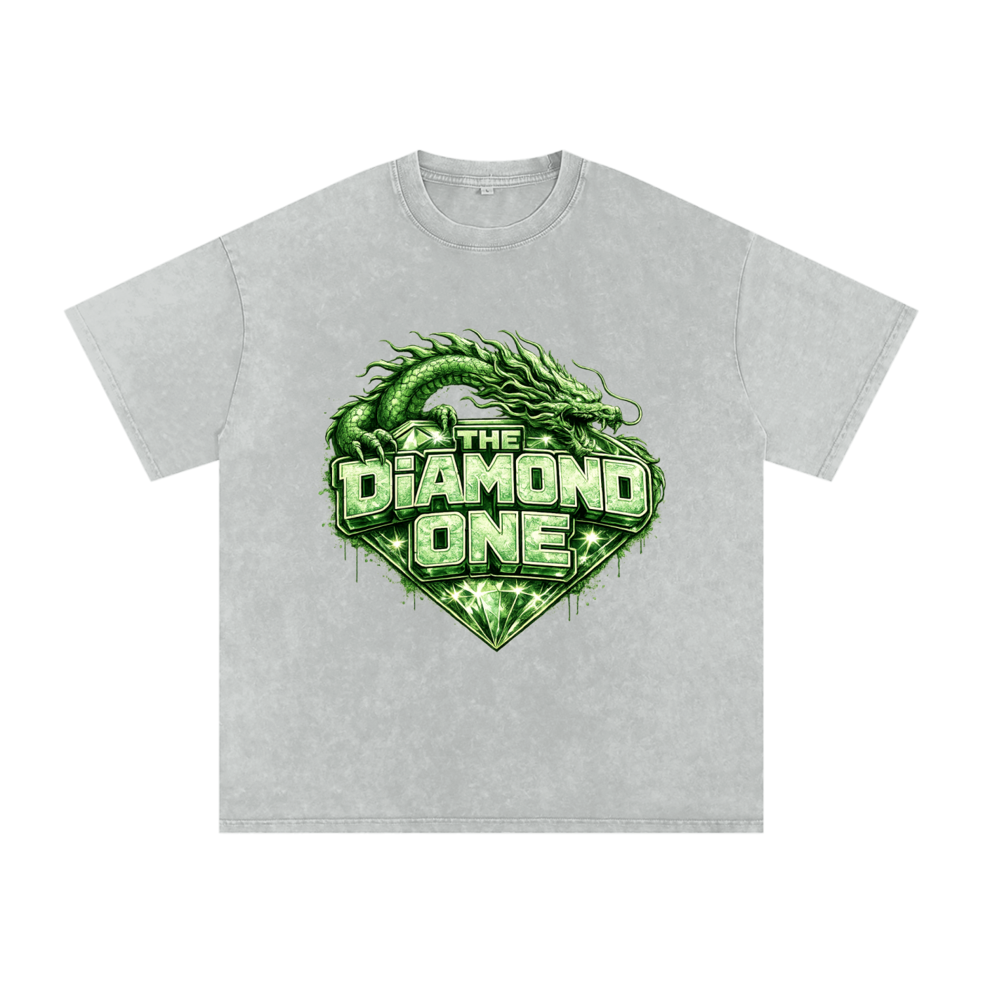 Snow Washed Oversized Cotton T-Shirt