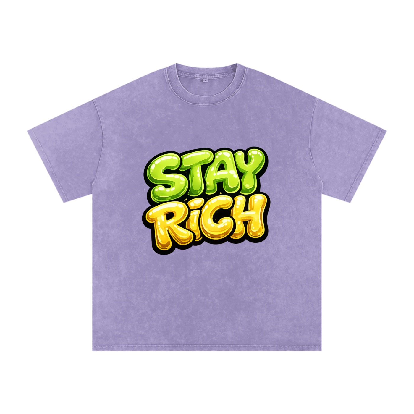 Snow Washed Oversized Cotton T-Shirt