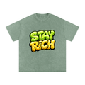 Snow Washed Oversized Cotton T-Shirt