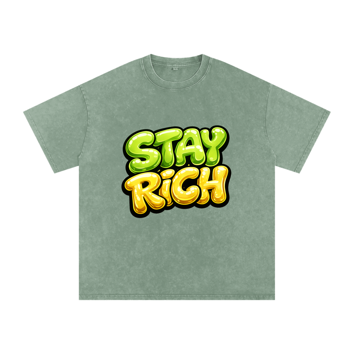 Snow Washed Oversized Cotton T-Shirt