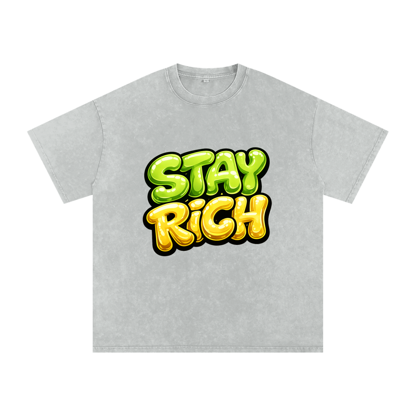 Snow Washed Oversized Cotton T-Shirt