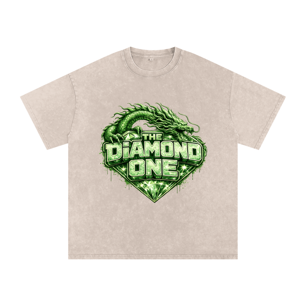 Snow Washed Oversized Cotton T-Shirt