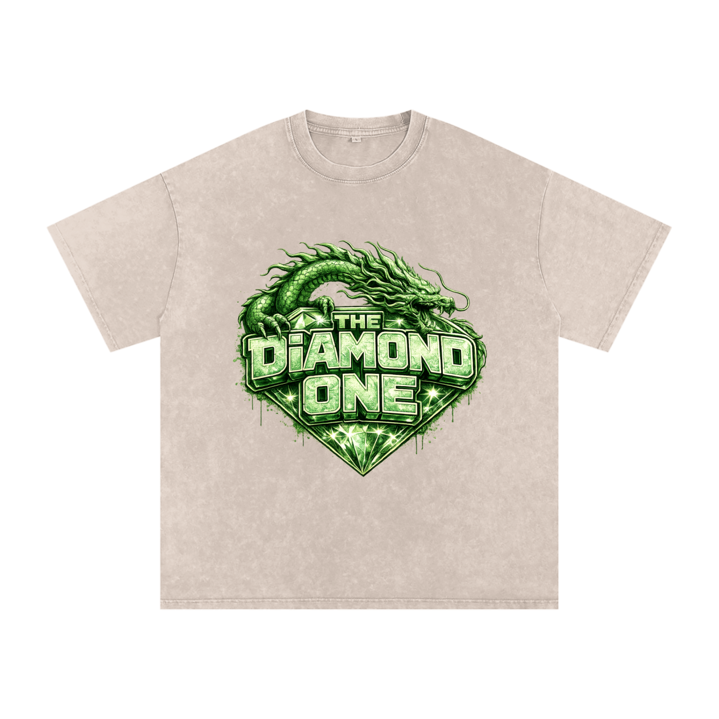 Snow Washed Oversized Cotton T-Shirt