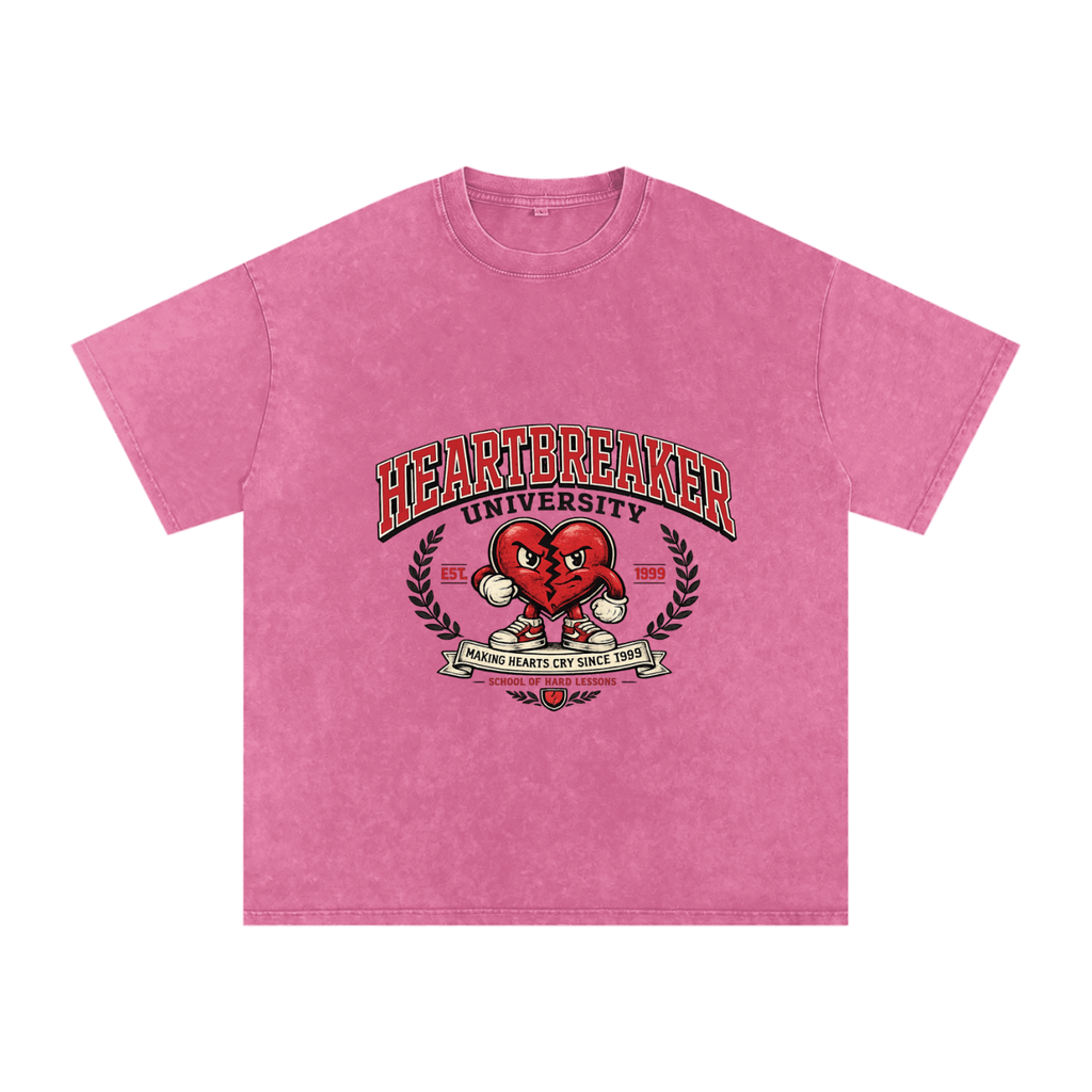 Snow Washed Oversized Cotton T-Shirt