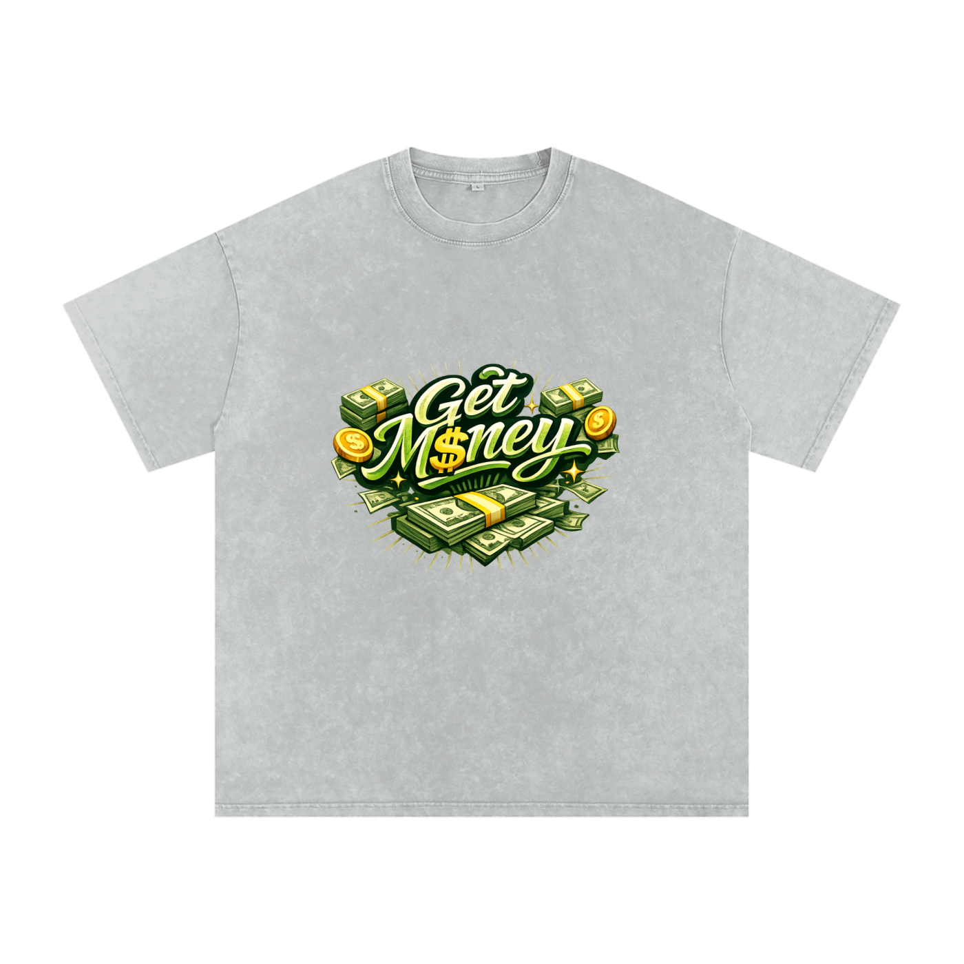 Snow Washed Oversized Cotton T-Shirt