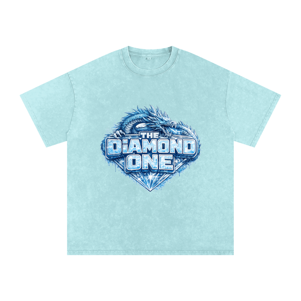 Snow Washed Oversized Cotton T-Shirt
