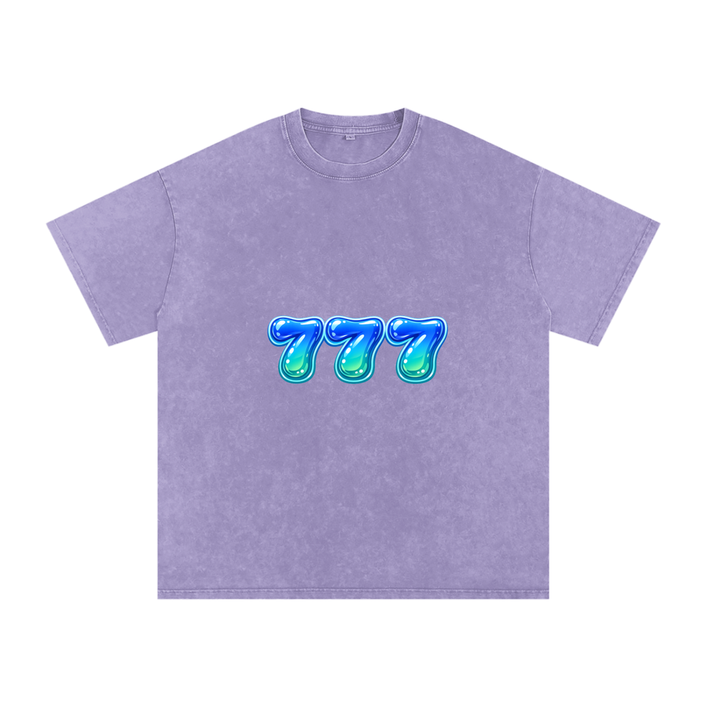 Snow Washed Oversized Cotton T-Shirt