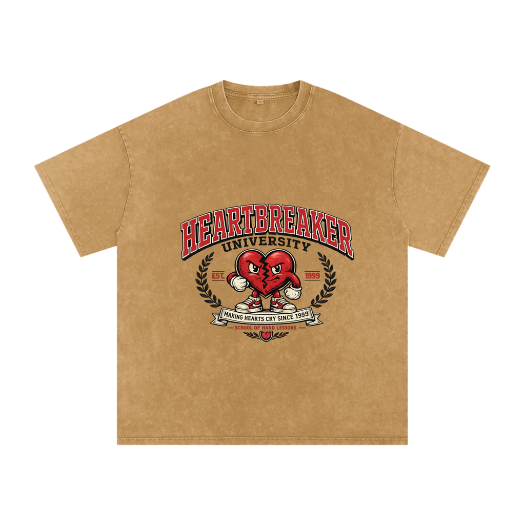 Snow Washed Oversized Cotton T-Shirt