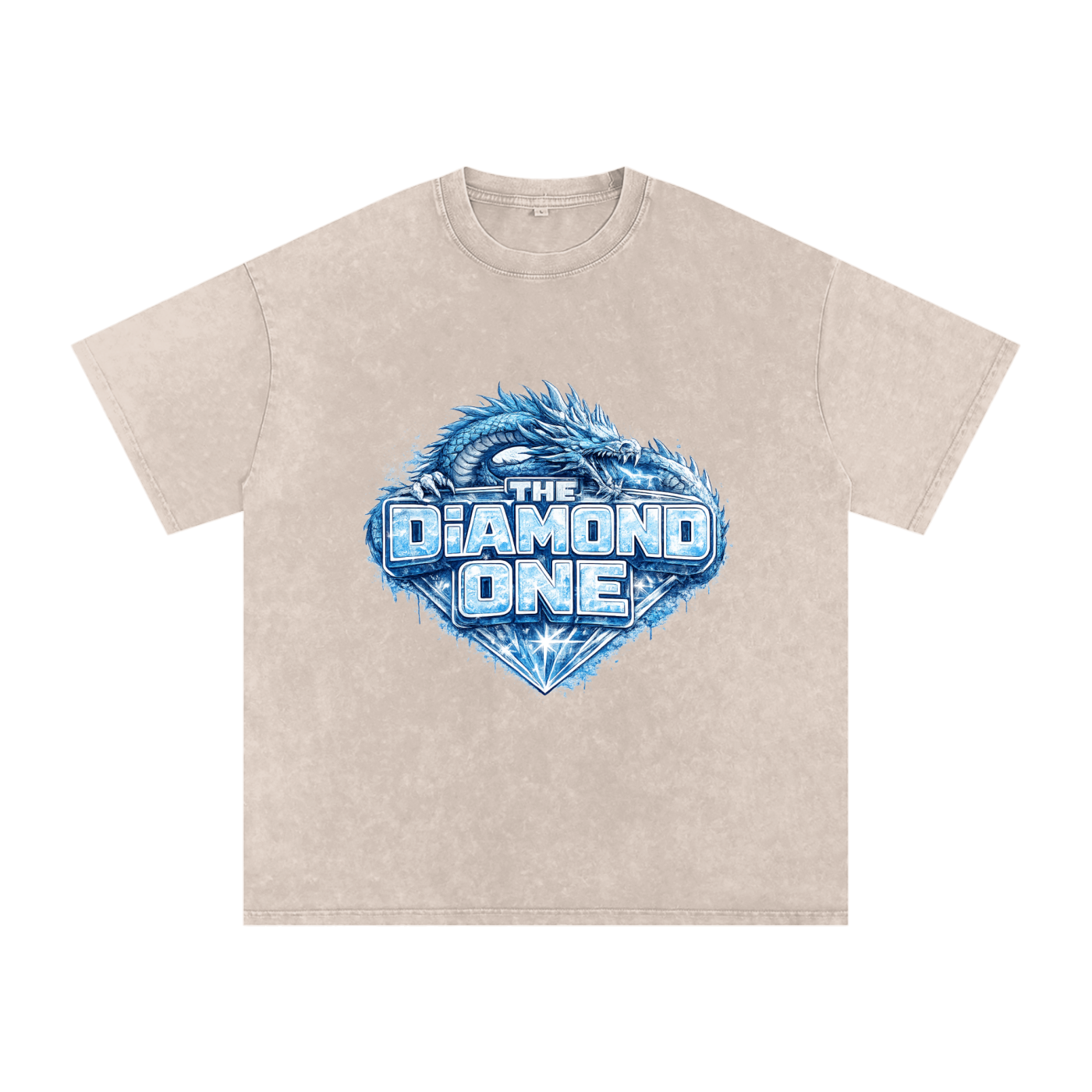 Snow Washed Oversized Cotton T-Shirt