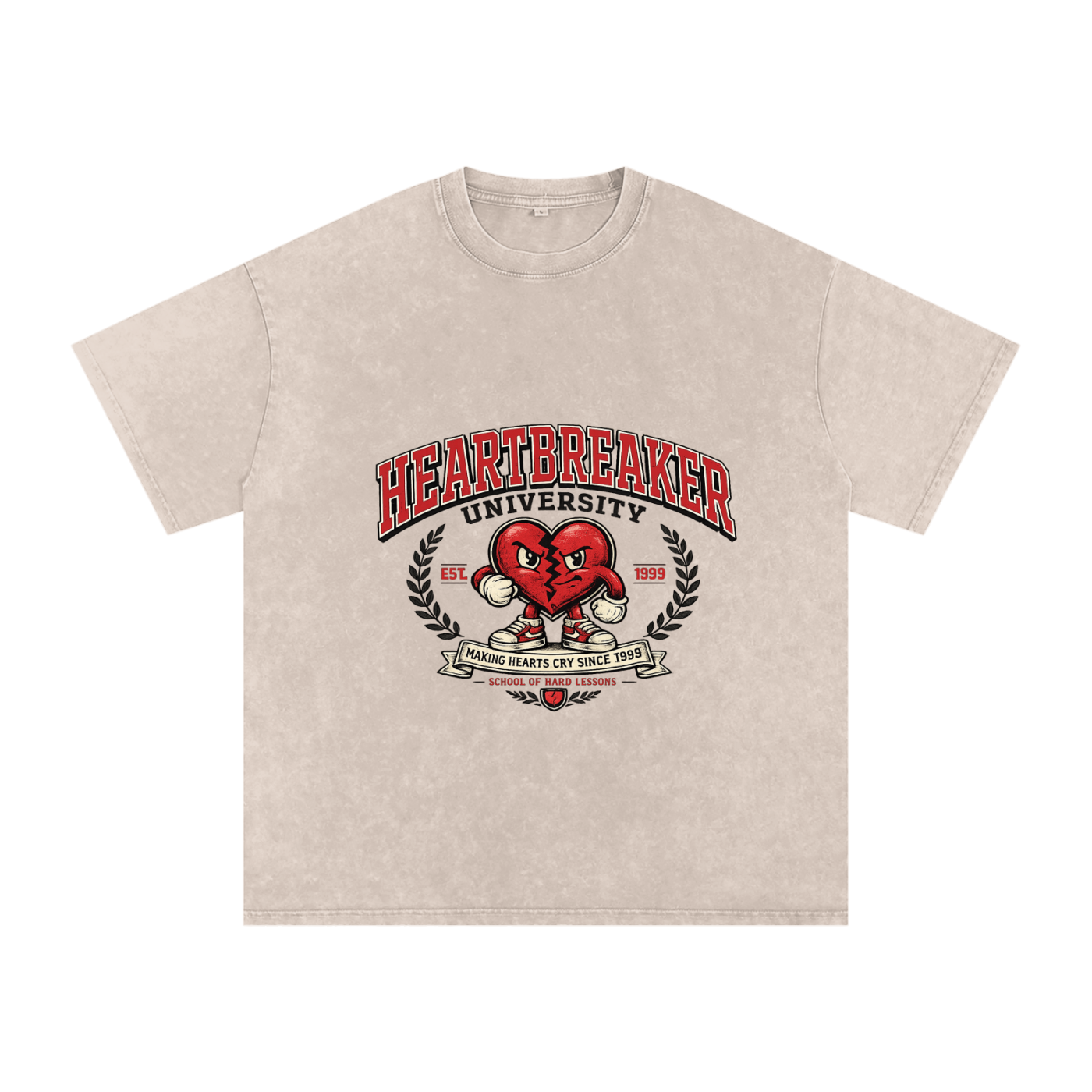 Snow Washed Oversized Cotton T-Shirt