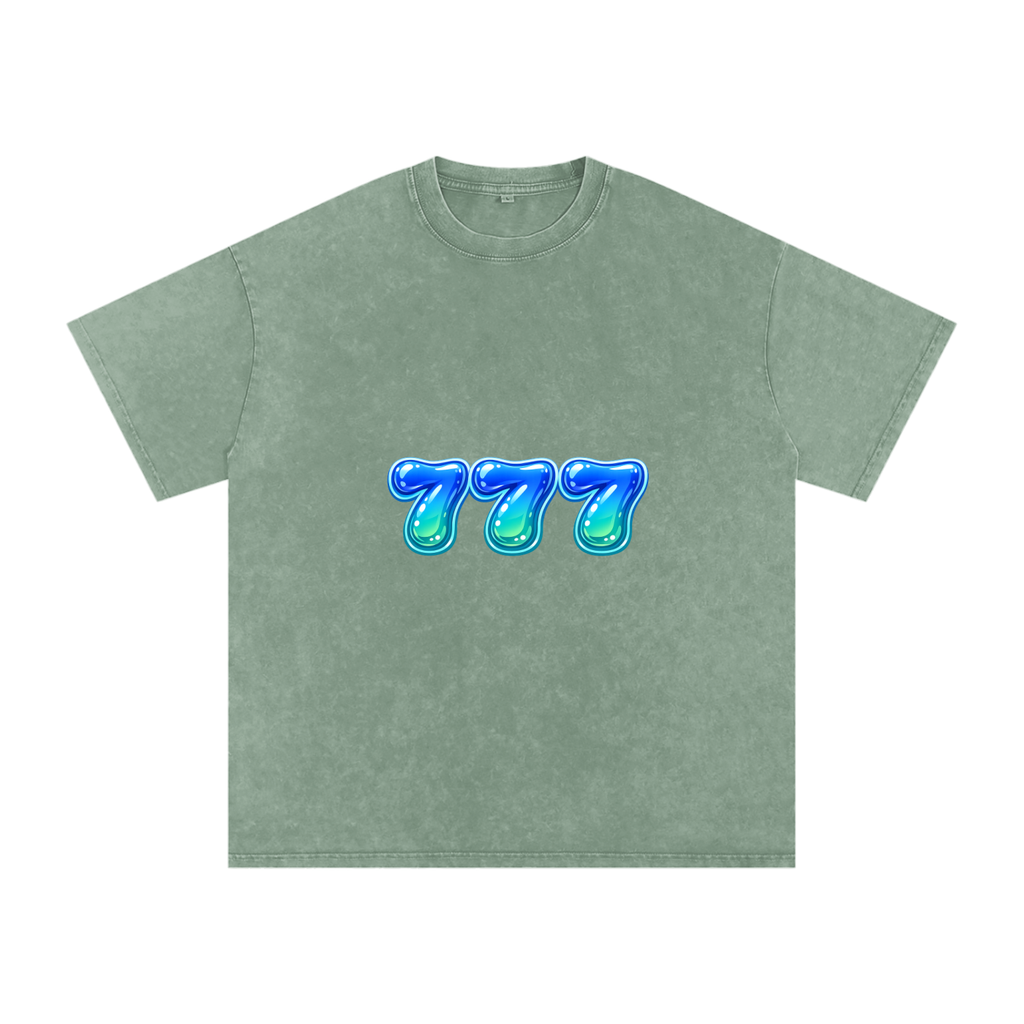 Snow Washed Oversized Cotton T-Shirt