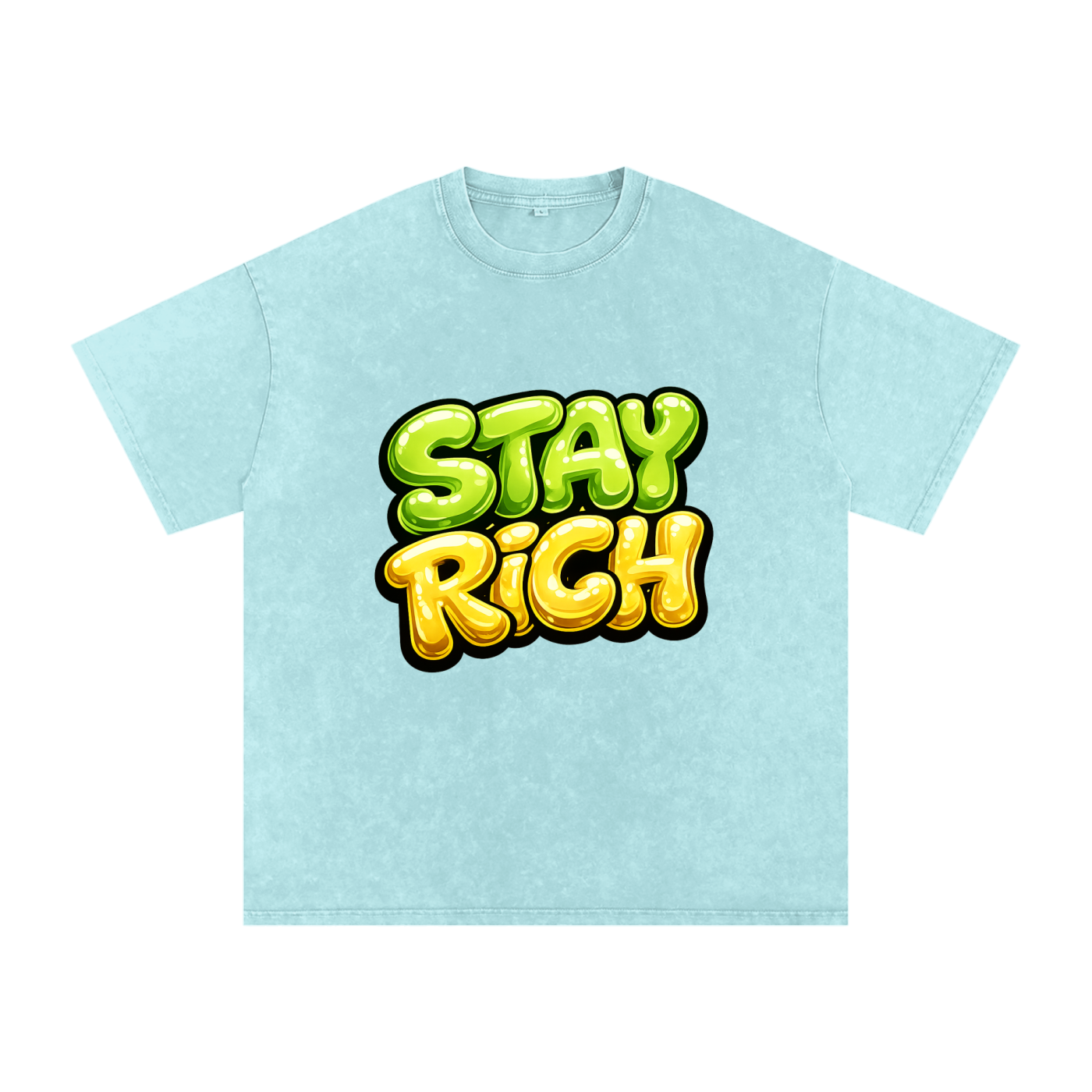 Snow Washed Oversized Cotton T-Shirt