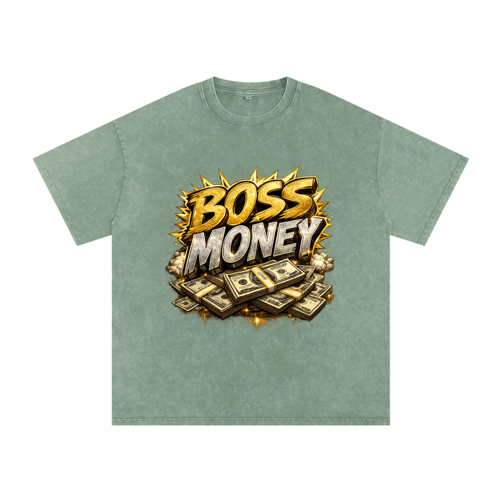 Snow Washed Oversized Cotton T-Shirt