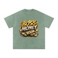 Snow Washed Oversized Cotton T-Shirt