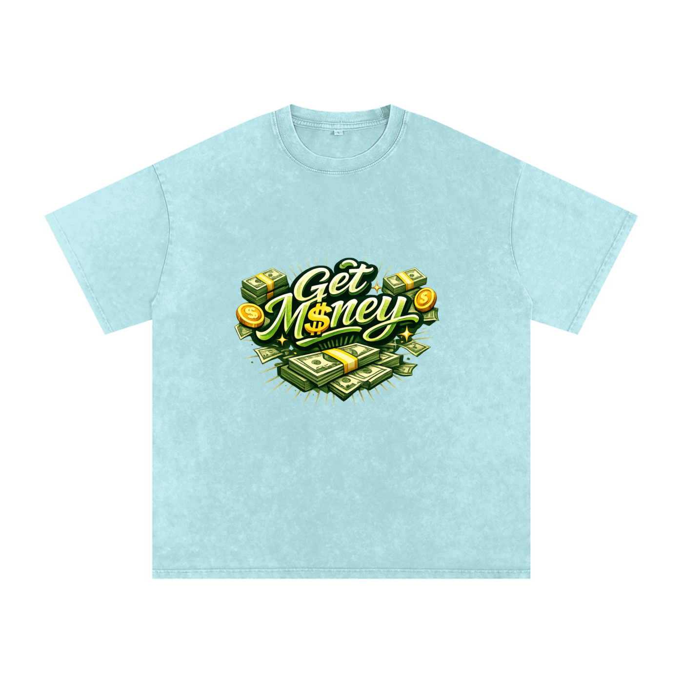 Snow Washed Oversized Cotton T-Shirt