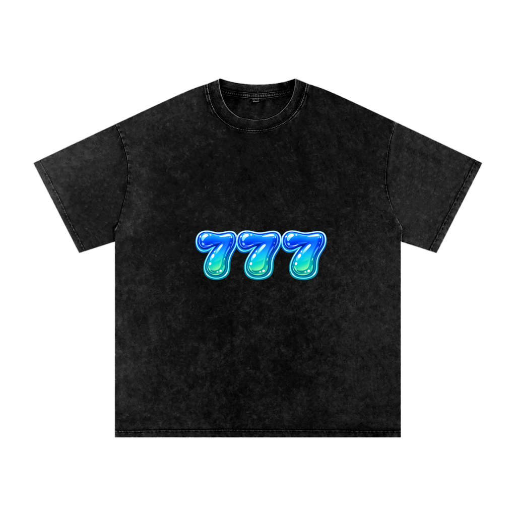 Snow Washed Oversized Cotton T-Shirt