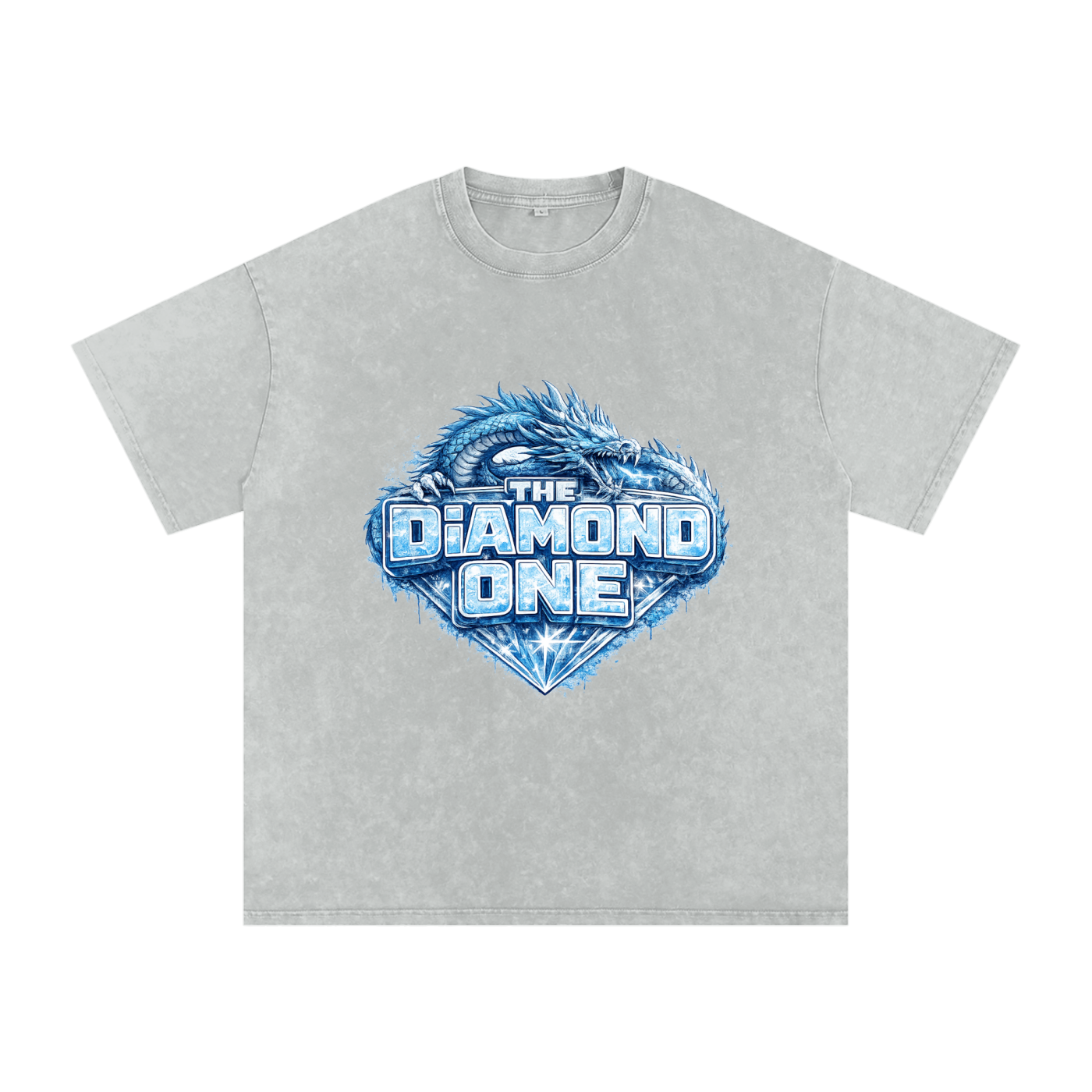 Snow Washed Oversized Cotton T-Shirt