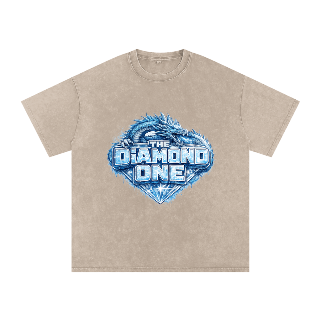 Snow Washed Oversized Cotton T-Shirt