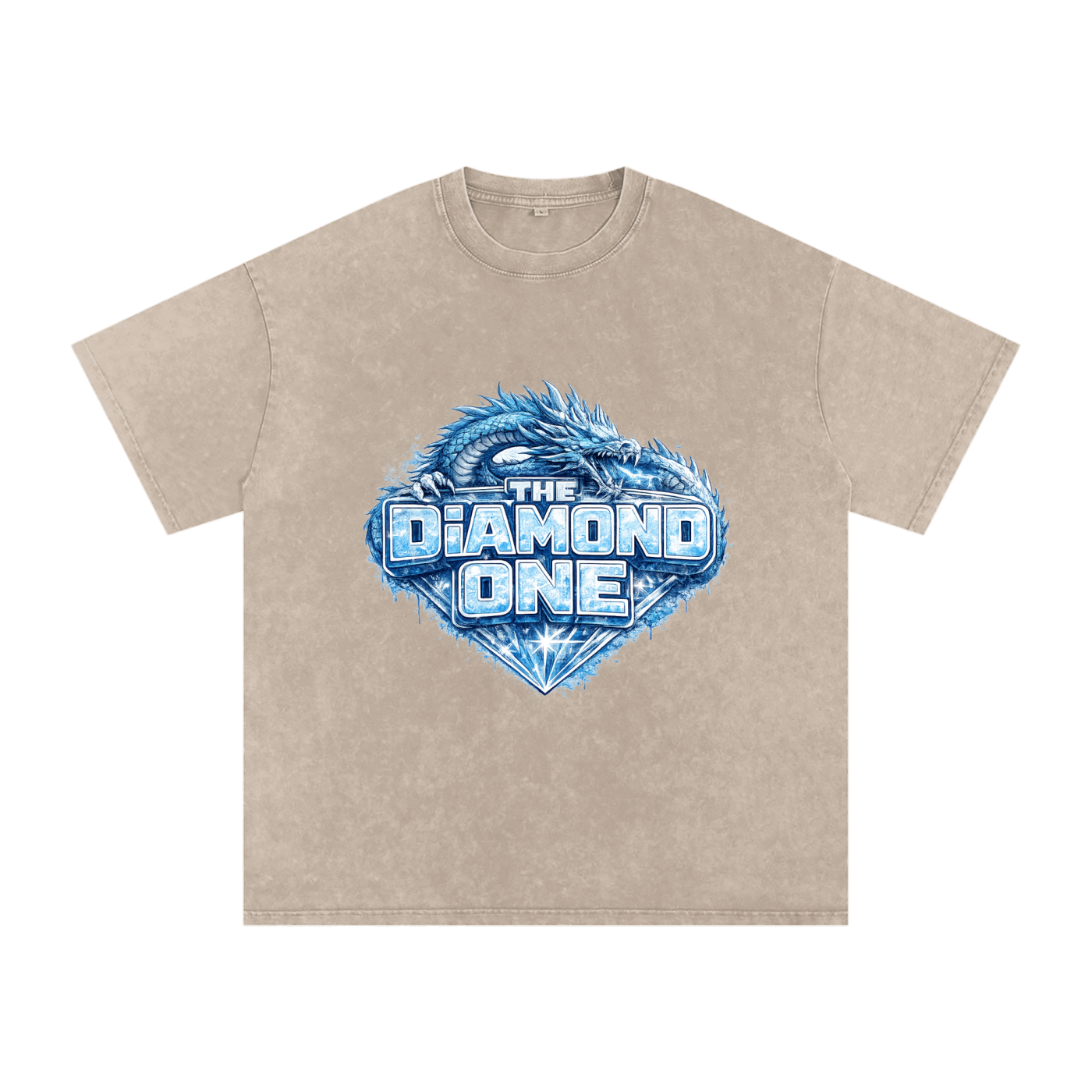 Snow Washed Oversized Cotton T-Shirt