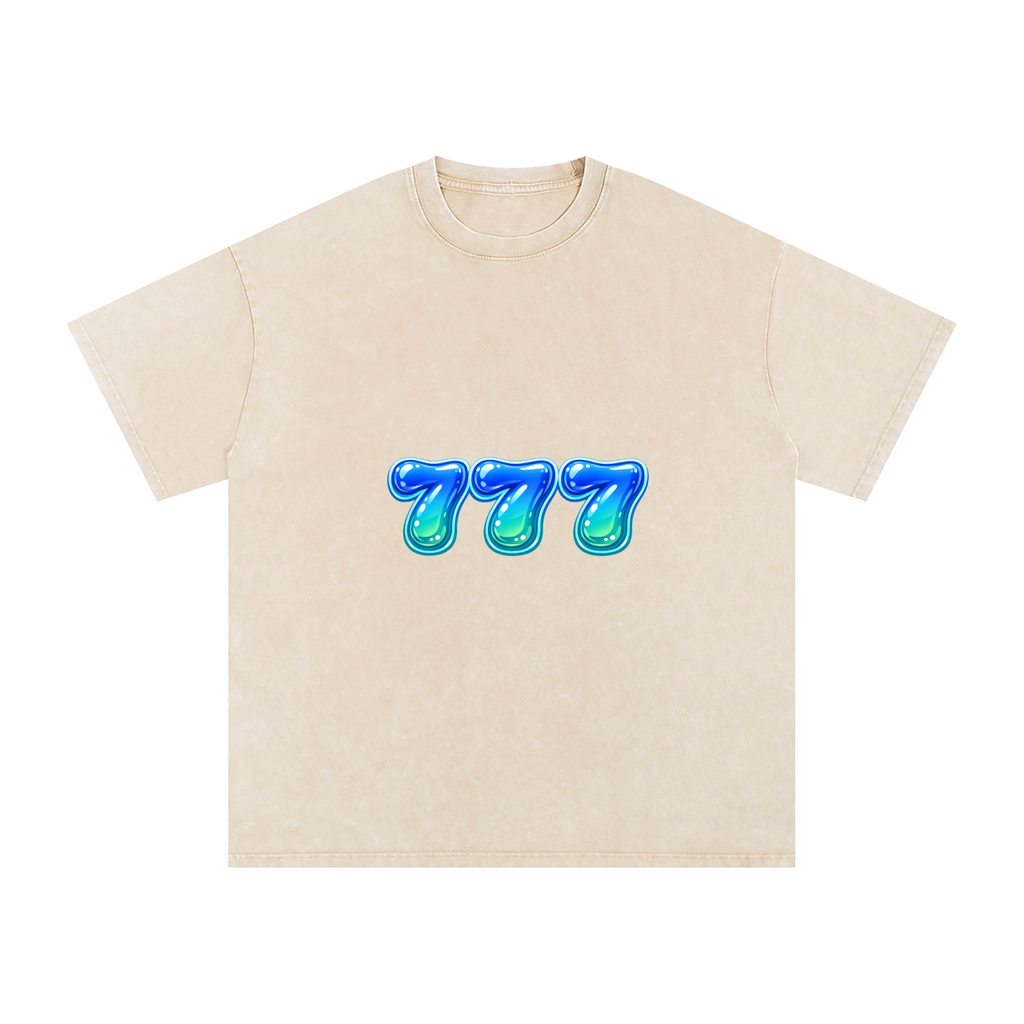 Snow Washed Oversized Cotton T-Shirt