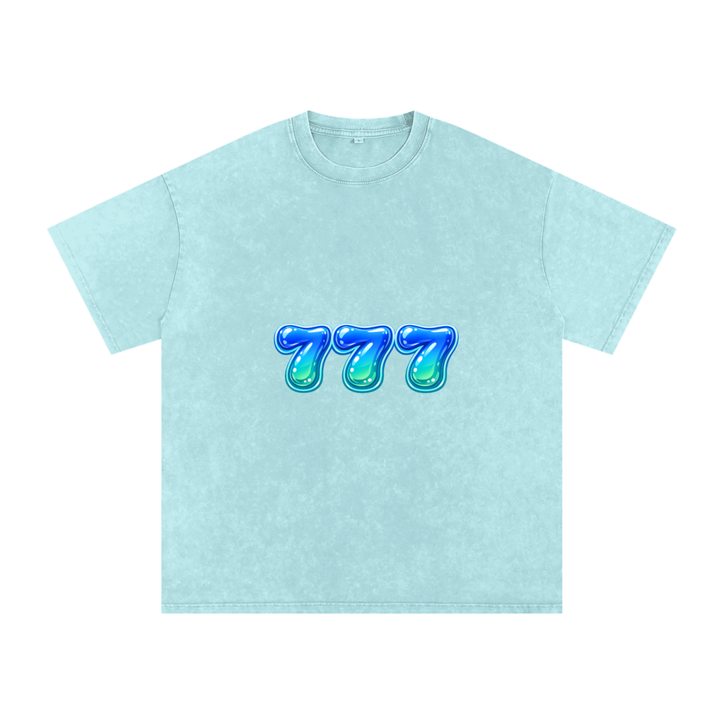 Snow Washed Oversized Cotton T-Shirt