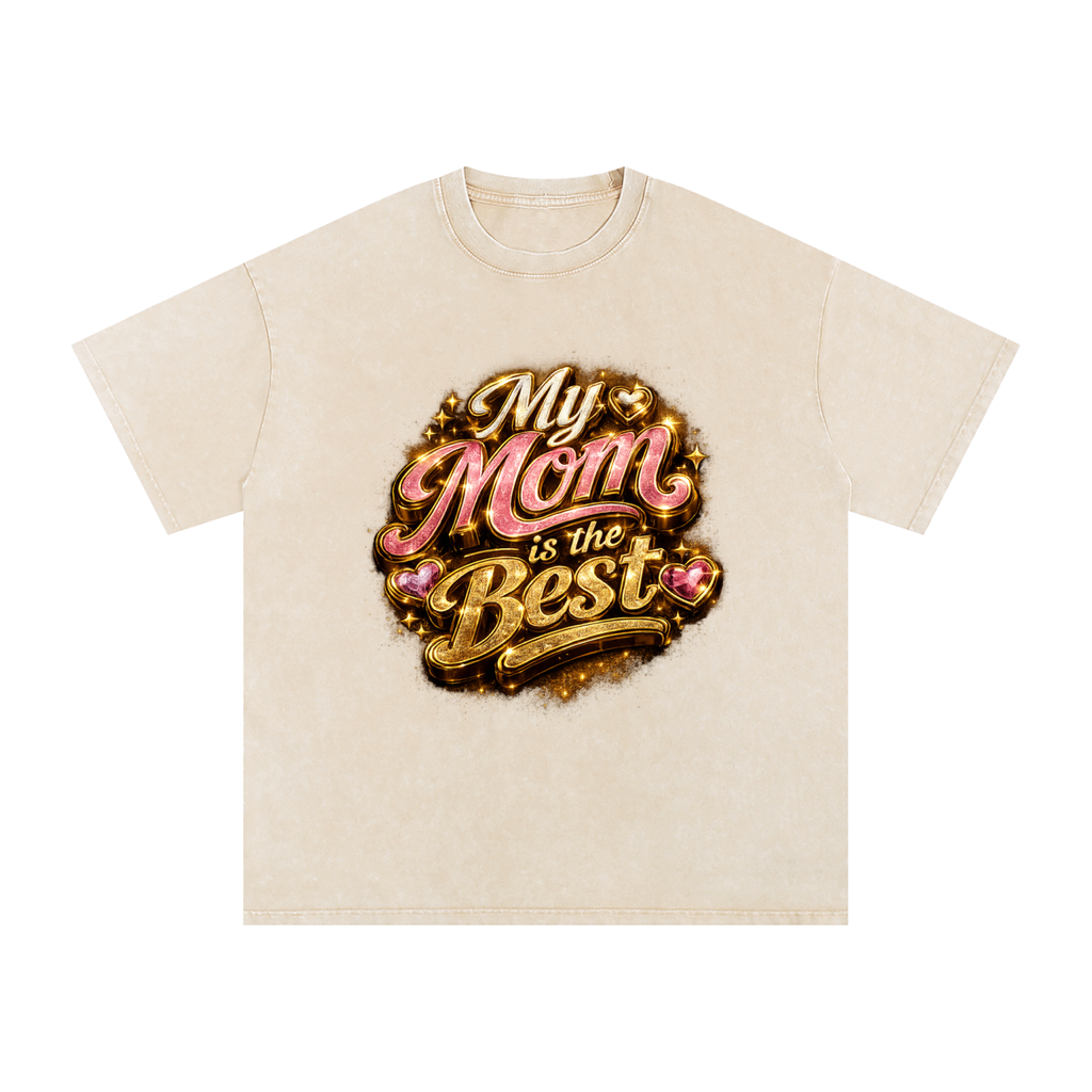 Snow Washed Oversized Cotton T-Shirt