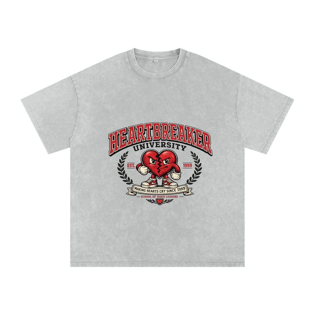 Snow Washed Oversized Cotton T-Shirt