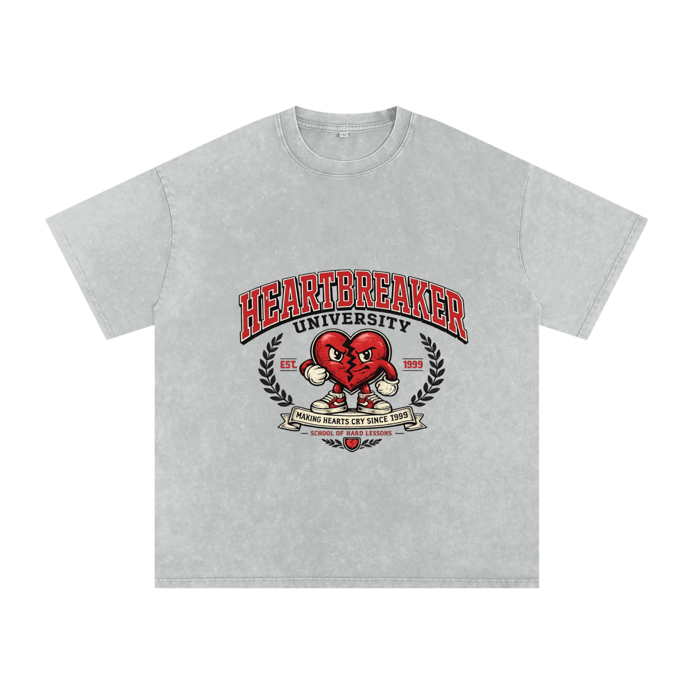 Snow Washed Oversized Cotton T-Shirt