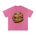 Snow Washed Oversized Cotton T-Shirt