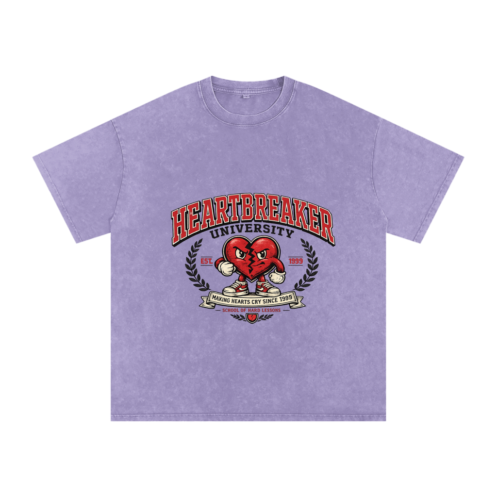 Snow Washed Oversized Cotton T-Shirt
