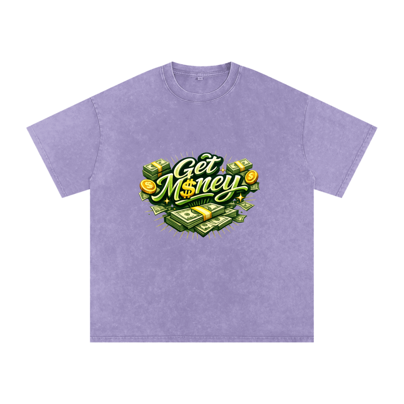 Snow Washed Oversized Cotton T-Shirt
