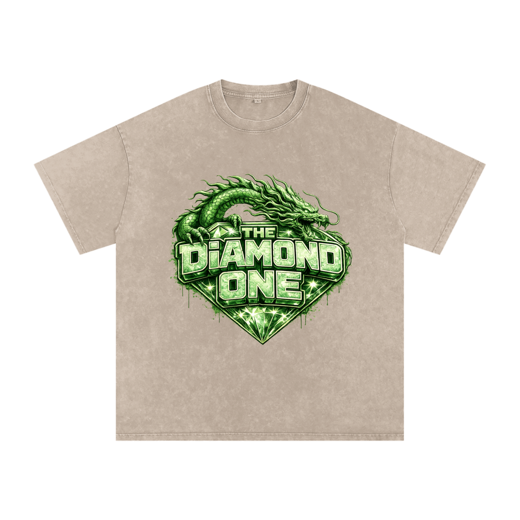 Snow Washed Oversized Cotton T-Shirt
