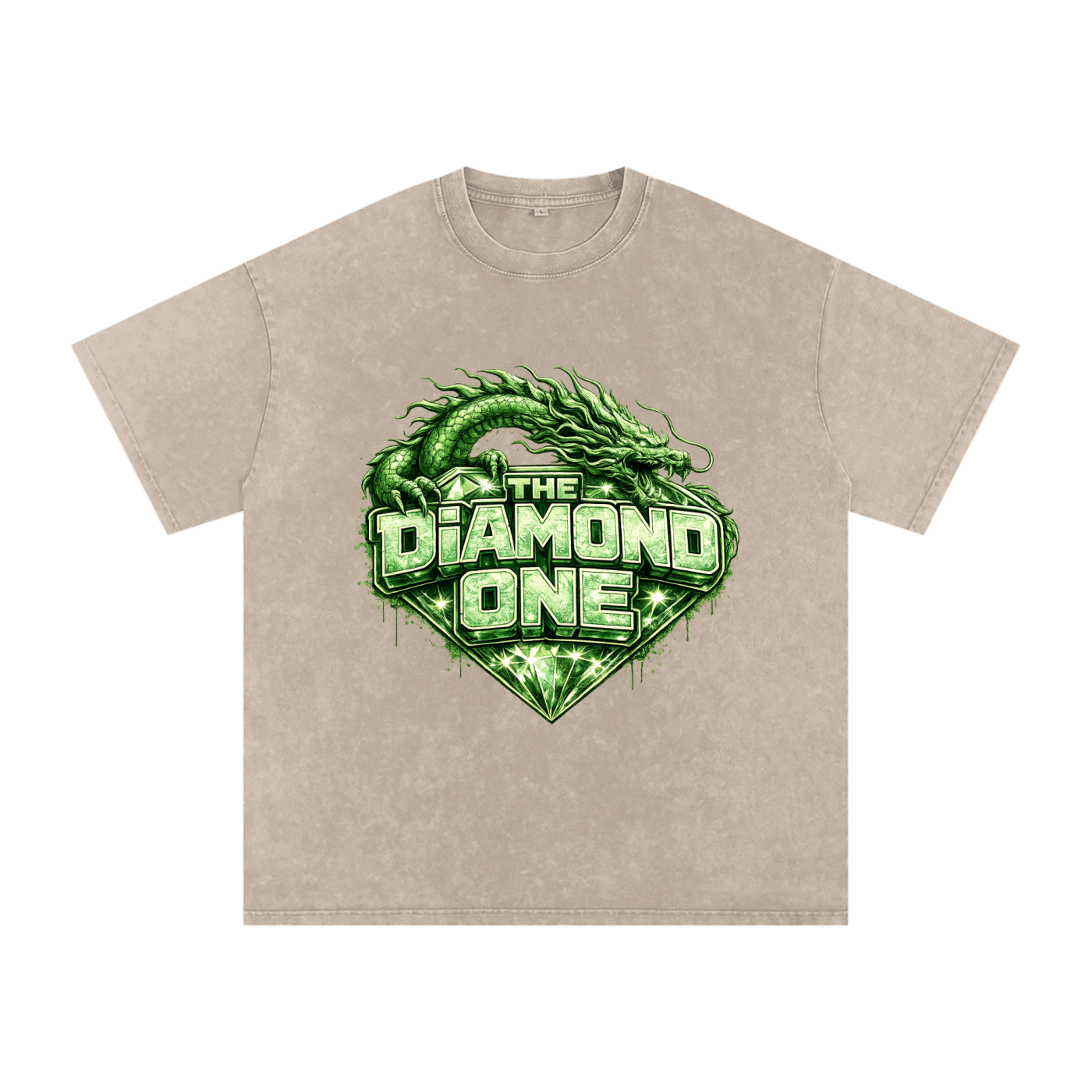 Snow Washed Oversized Cotton T-Shirt