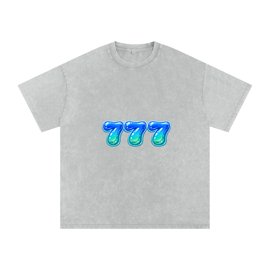 Snow Washed Oversized Cotton T-Shirt
